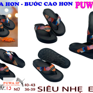 Sỉ Dép Kẹp Đúc Liền Quai, Dép xỏ ngón Nam Mẫu Mới Cao Cấp, Rẻ Bền Đẹp PUWA IP DKF13